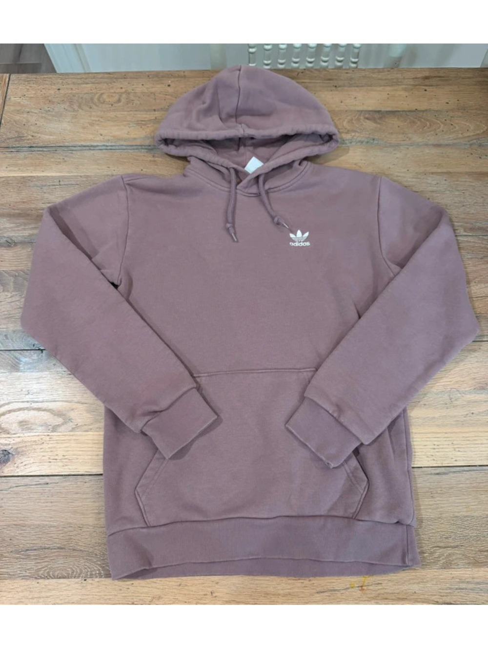 Adidas Trefoil Essentials Hoodie muted mauve shade Unisex size xs